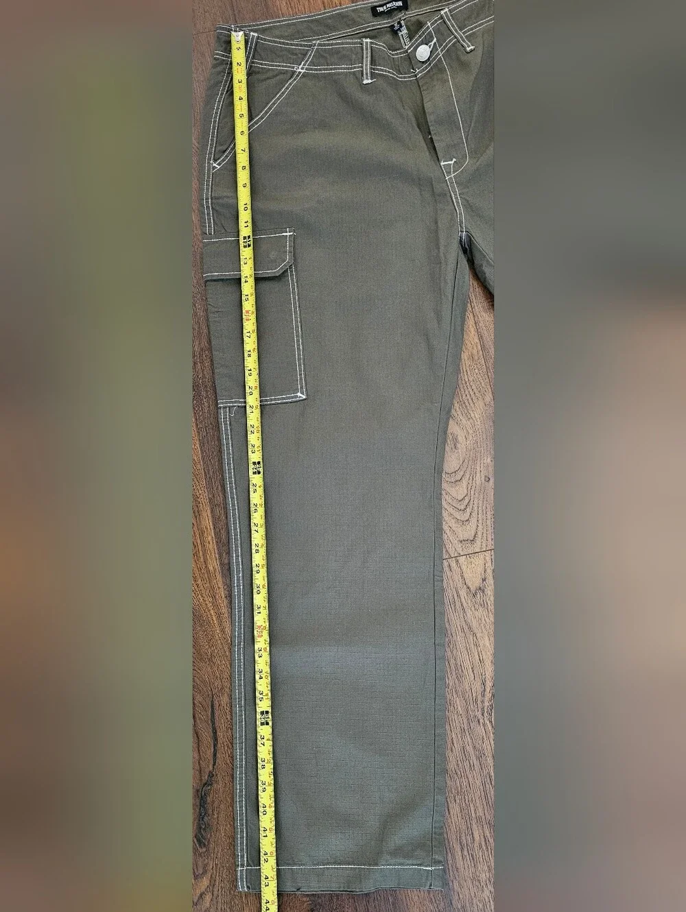 True Religion Ripstop Cargo Pants Kalamata Olive Green Size 38 NWT